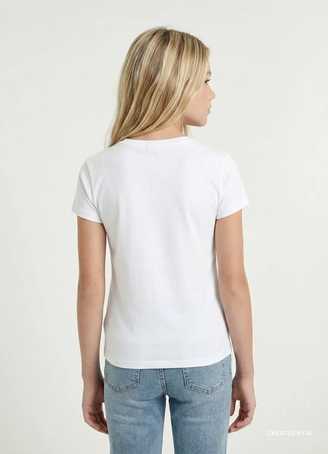 Calliope Écriture et Nœud t-shirt fille unie