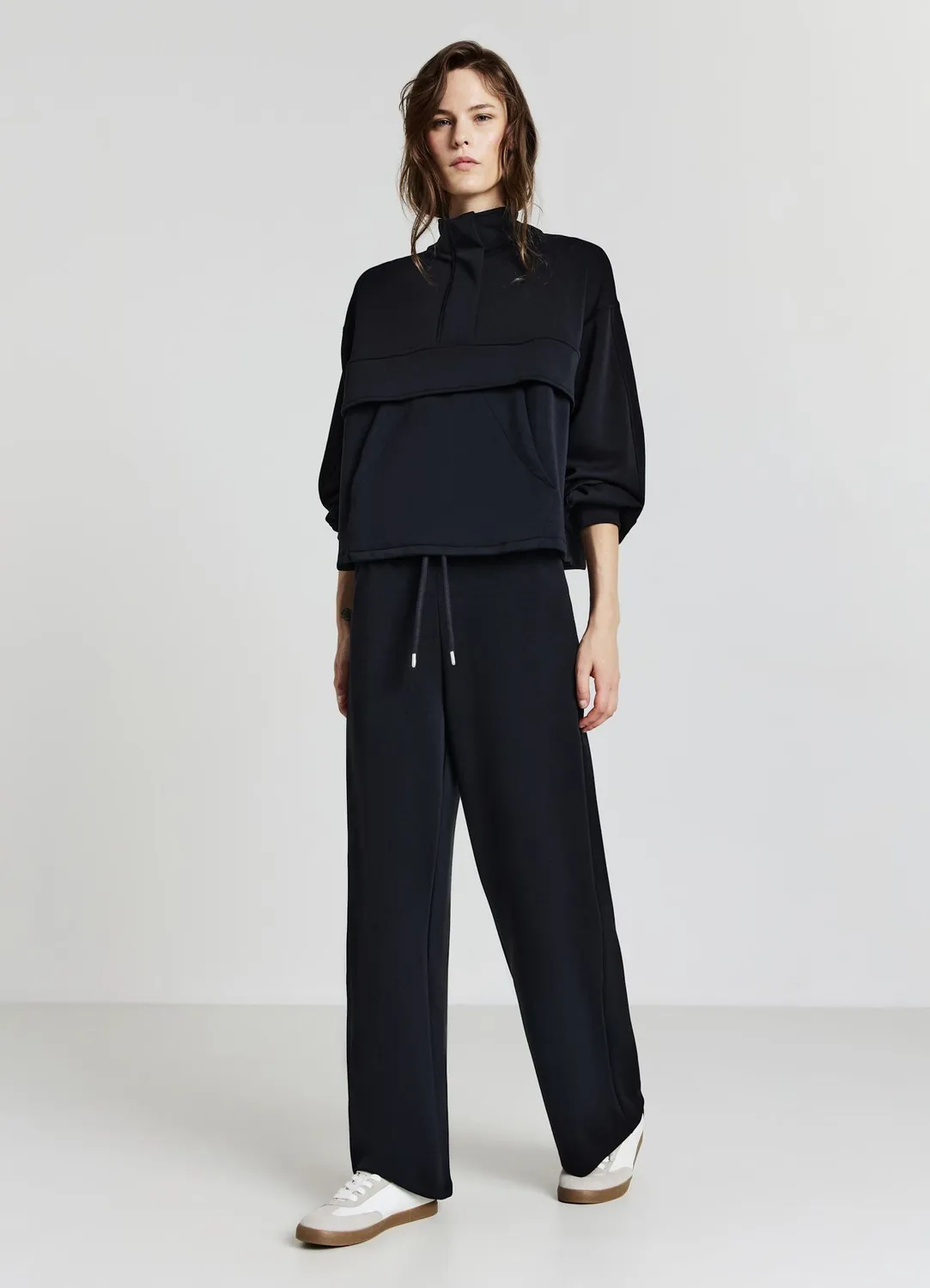Calliope pantalon palazzo femme large à cordon