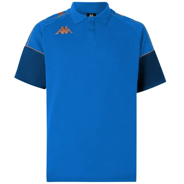 Robe di Kappa Miolo polo homme bleu mesh slim