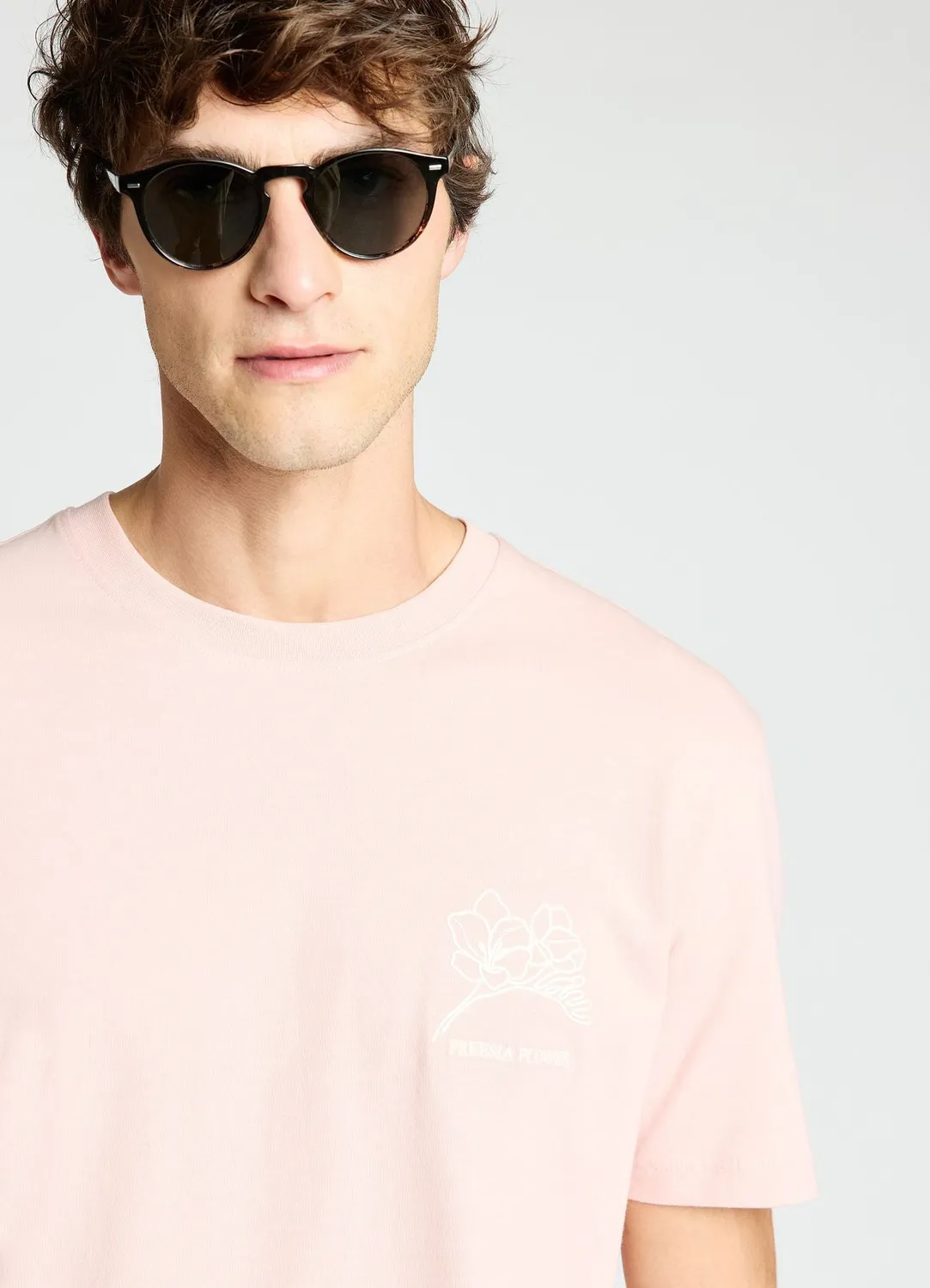 Calliope t-shirt homme broderie fleur manches courtes
