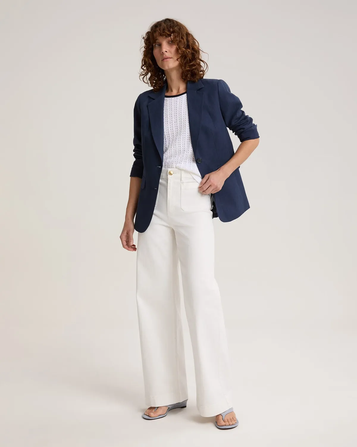 Sportscraft Freya blazer femme lin court