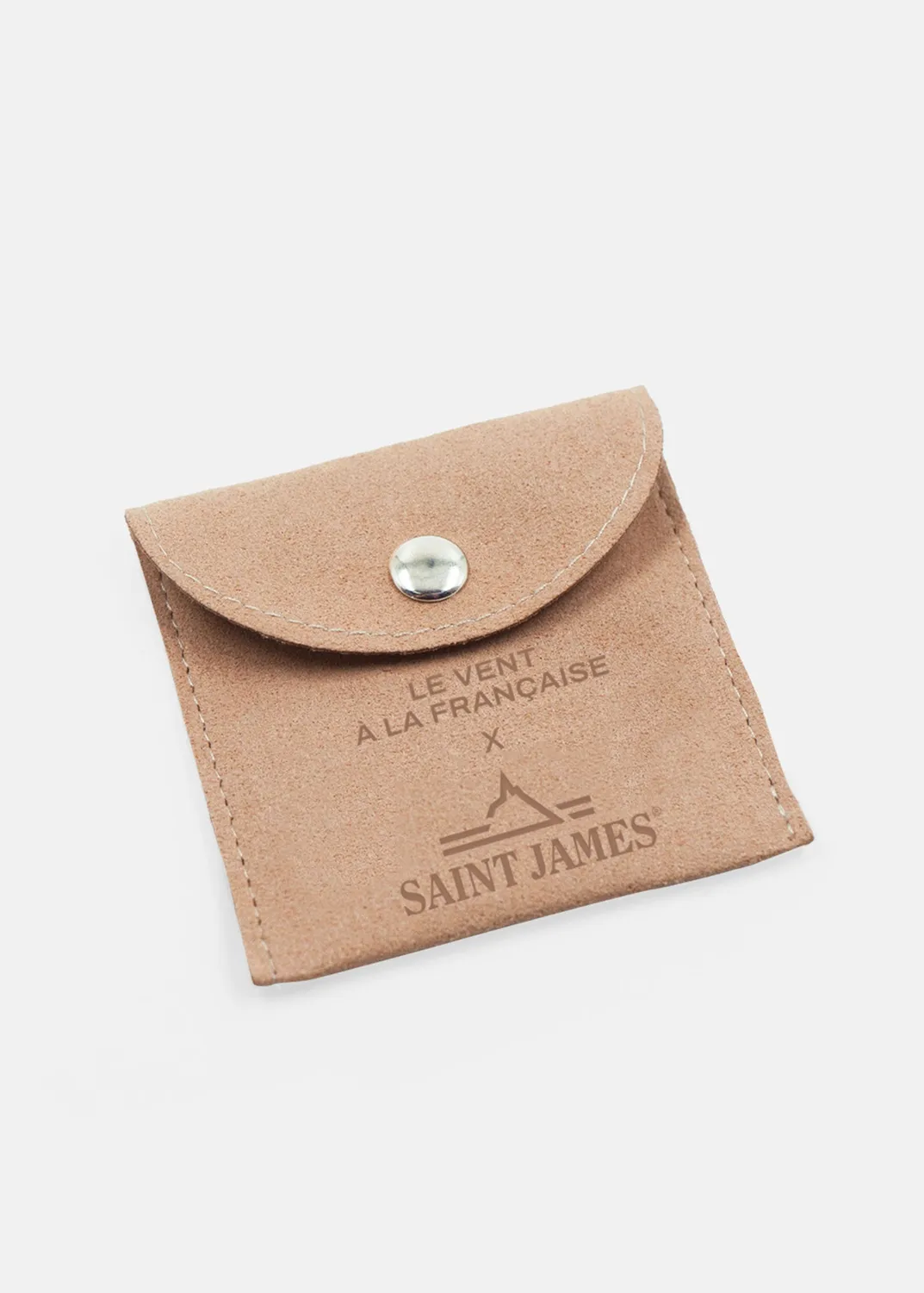 Saint James Logo bracelet or rayé blanc kaki