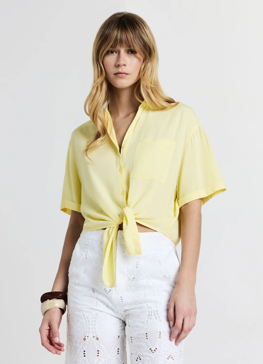 Calliope chemise nouée femme manches courtes regular
