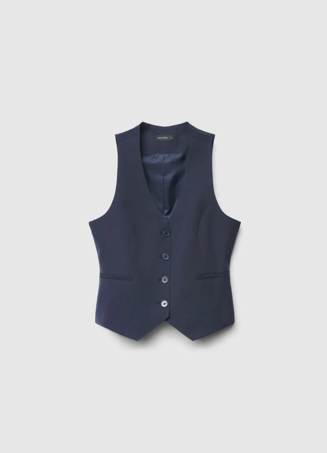Calliope Gilet col V boutons gilet femme tailleur