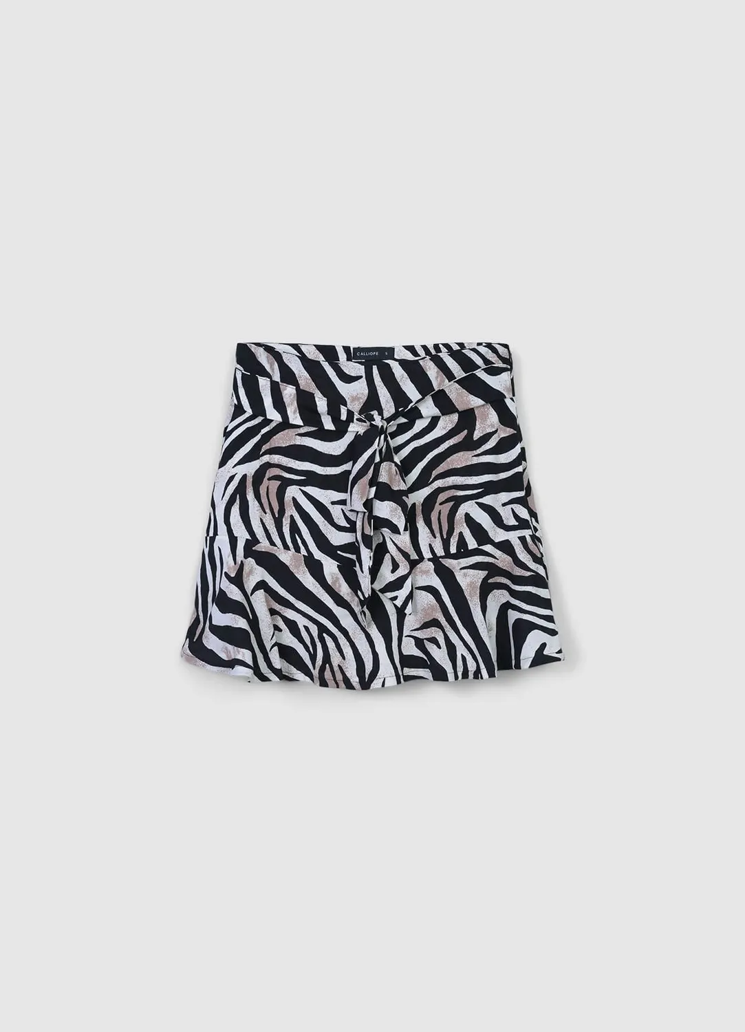 Calliope jupe-short zébrée à volant femme