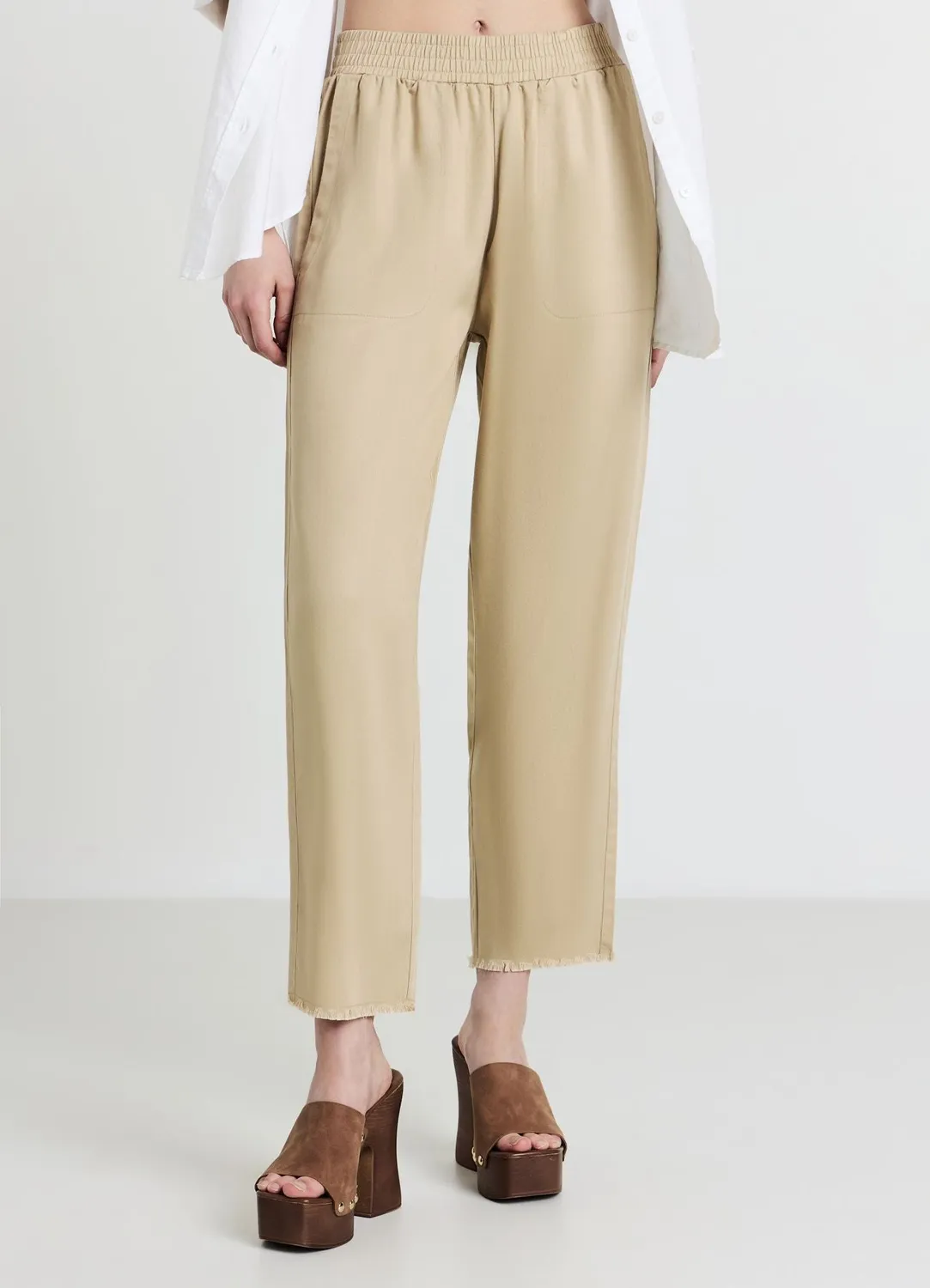 Calliope jogger uni femme taille élastique poches