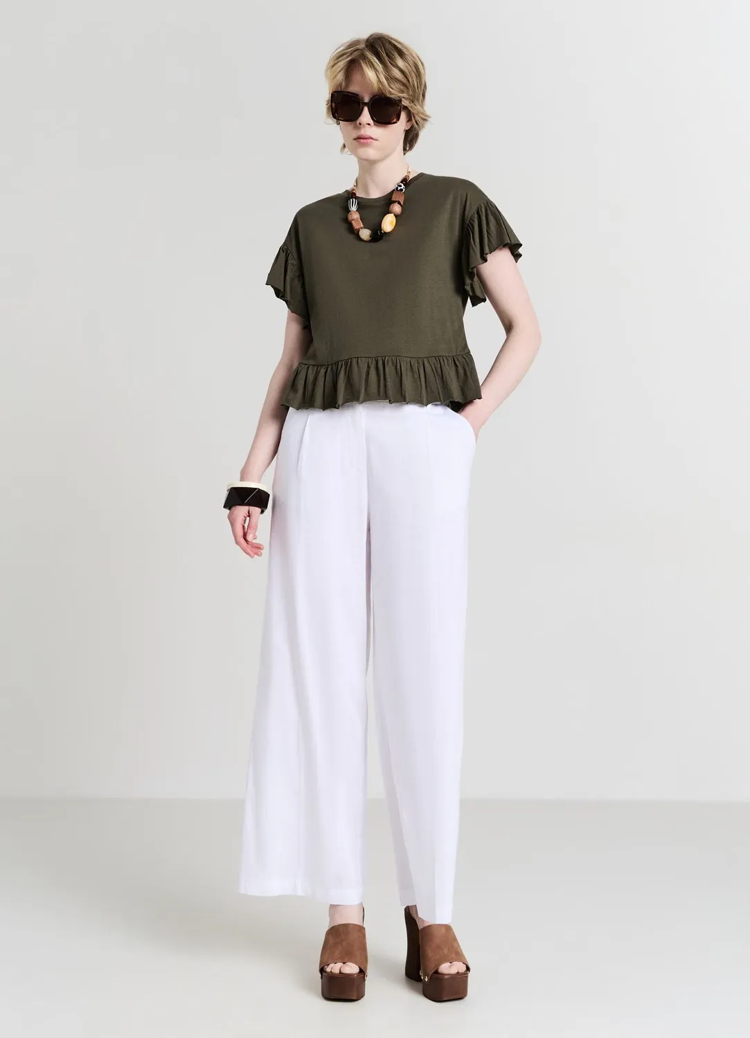 Calliope T-shirt volants coton femme regular