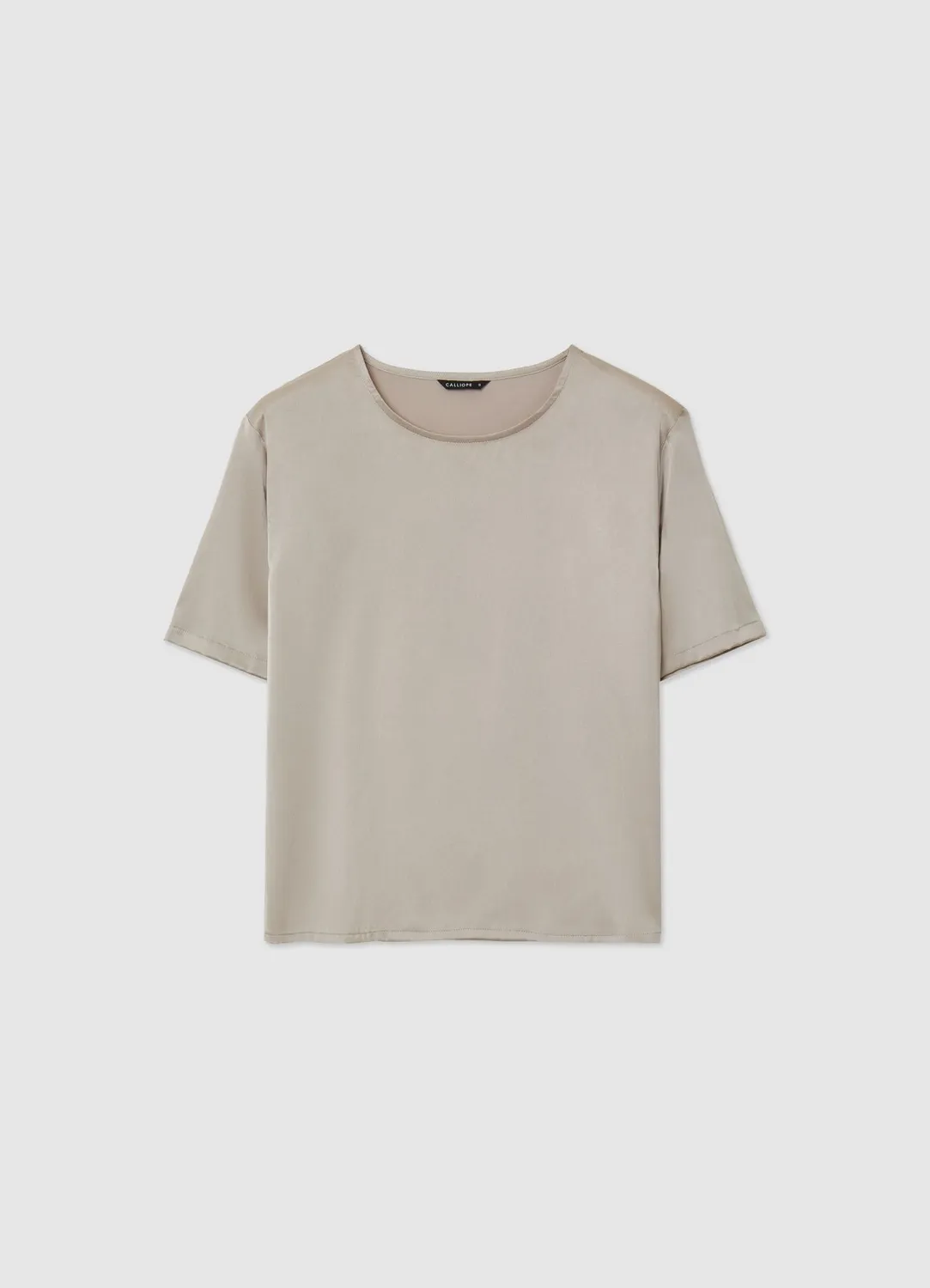 Calliope blouse femme satinée manches courtes