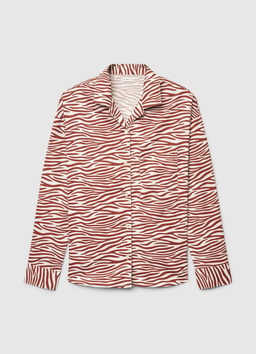 Calliope chemise pyjama femme imprimé zèbre