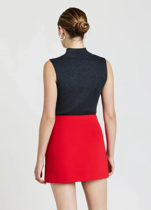Calliope pinces minijupe zip latéral femme