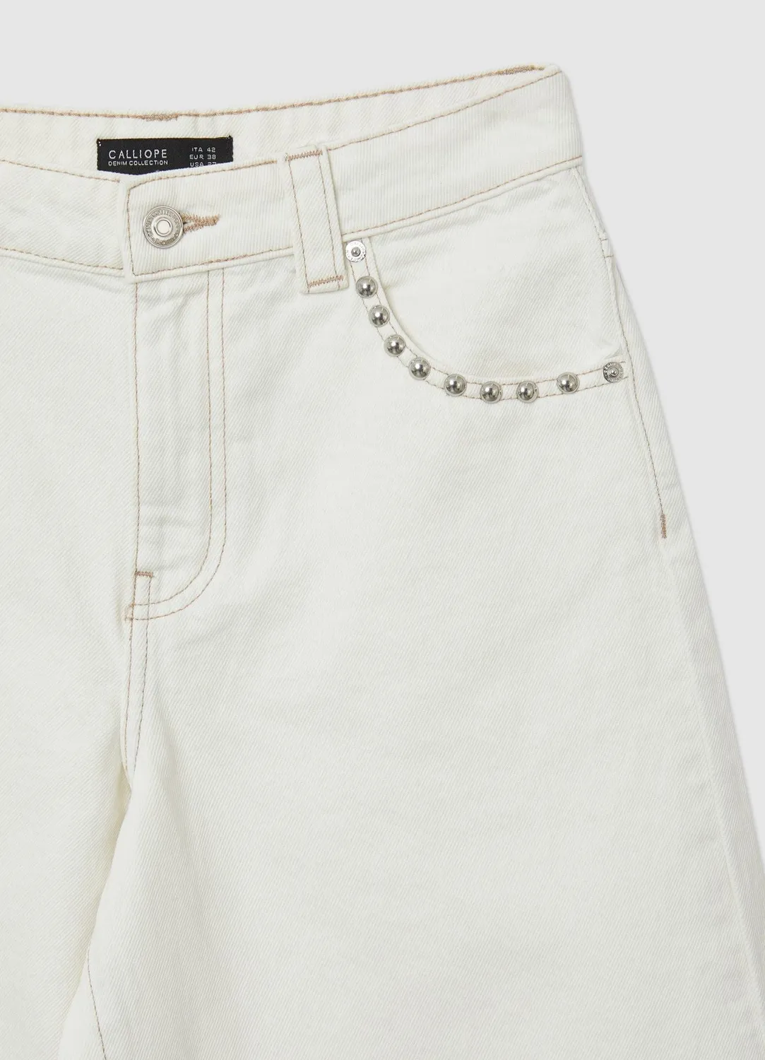 Calliope Bermuda denim à clous short femme