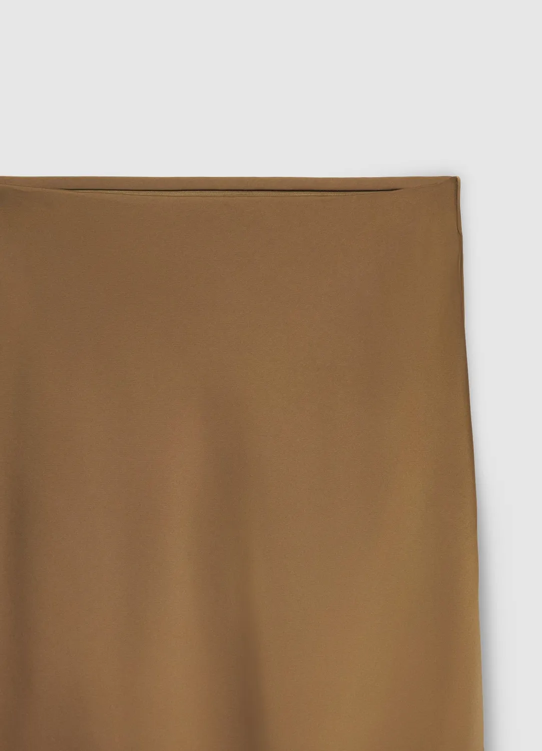 Calliope Jupe midi satinée unie femme évasée fluide