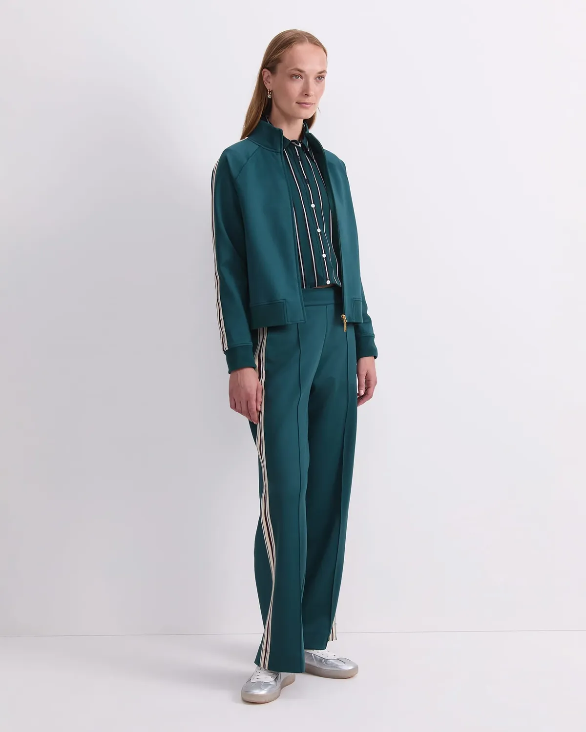 Sportscraft Lina Track veste zip rayures manches