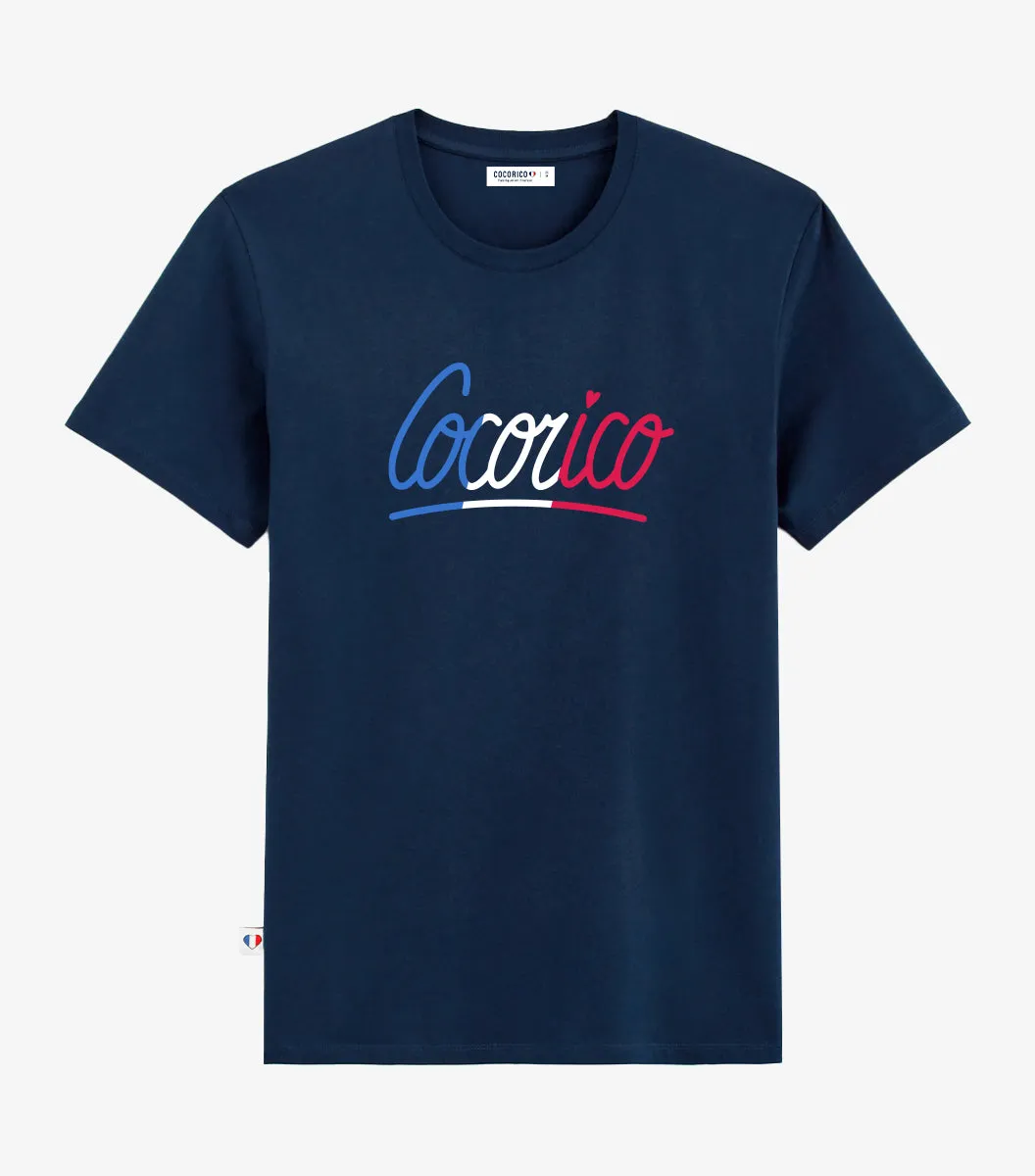 Cocorico Emotion Marine t-shirt homme coton peigné