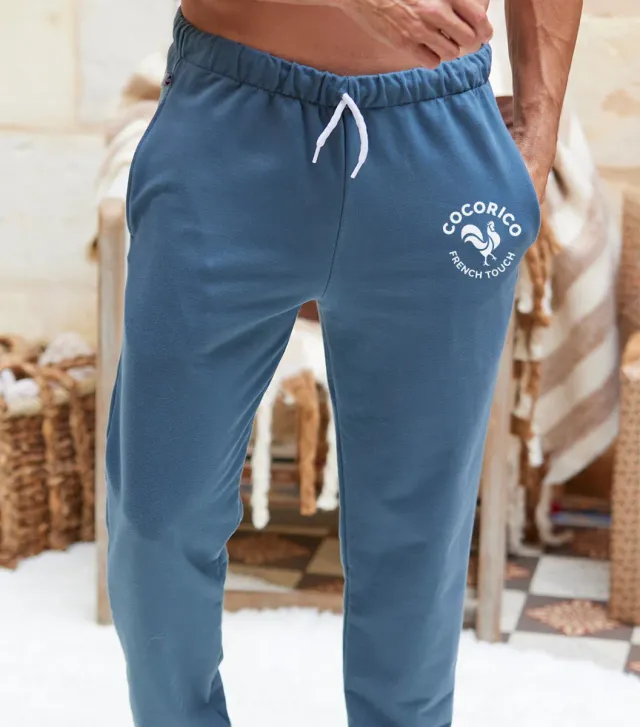 Cocorico Azur Coq Français jogging homme bleu coton