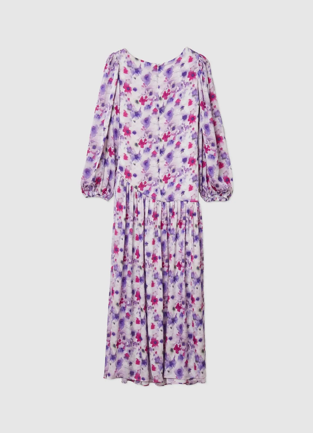 Calliope Arabia robe satin fleurs manches longues femme