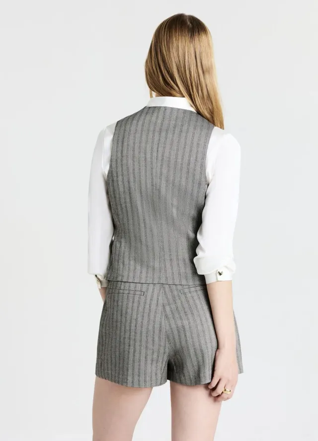 Calliope gilet sans manches femme chevrons