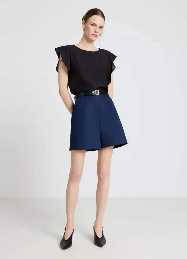 Calliope bermuda femme tailleur taille haute S