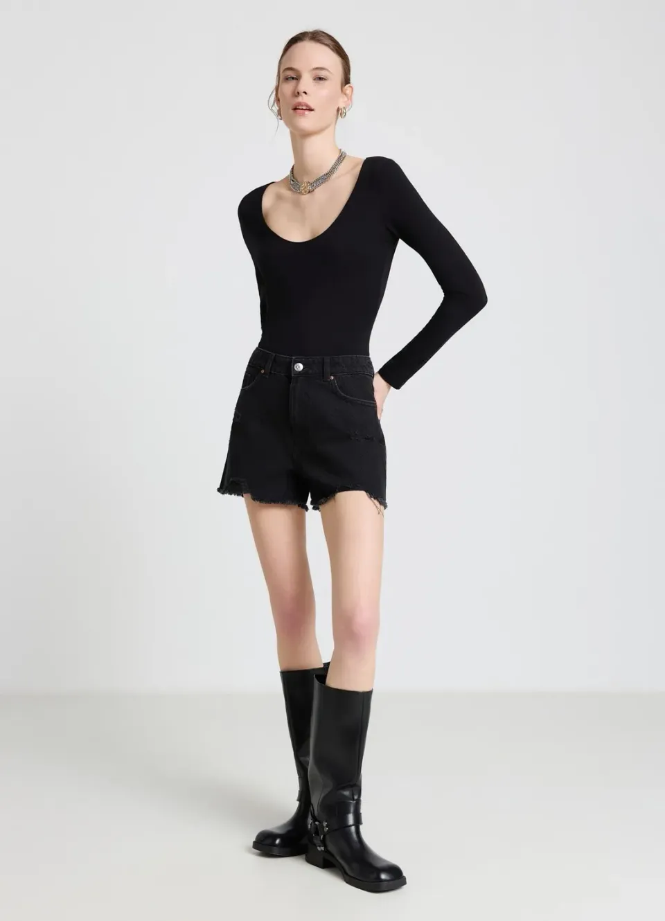 Calliope body col large femme manches longues