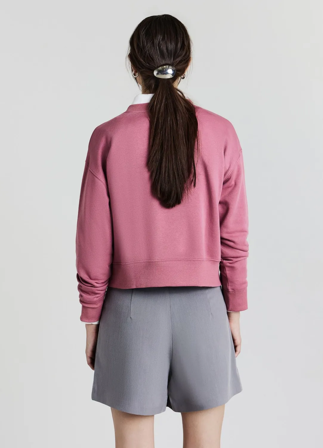 Calliope sweat femme col rond inscription manches longues