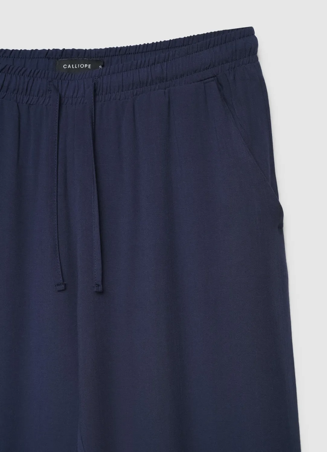 Calliope pantalon fluide femme taille elastique coupe droite