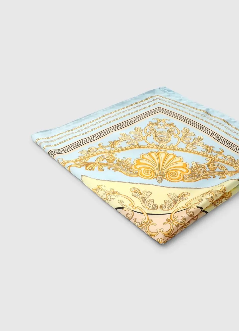 Calliope foulard homme imprimé grec 68x68