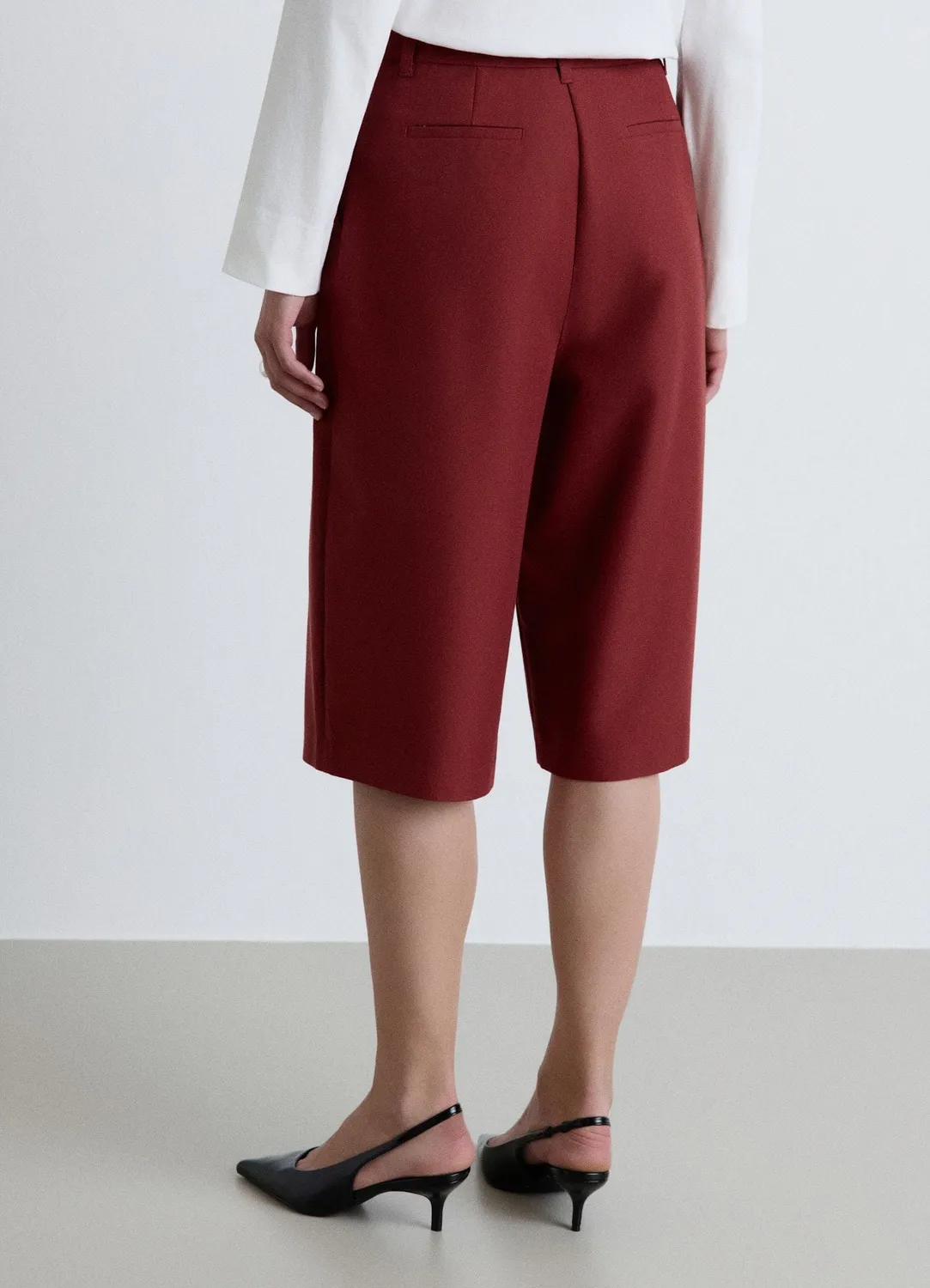 Calliope bermuda shorts femme taille haute pinces