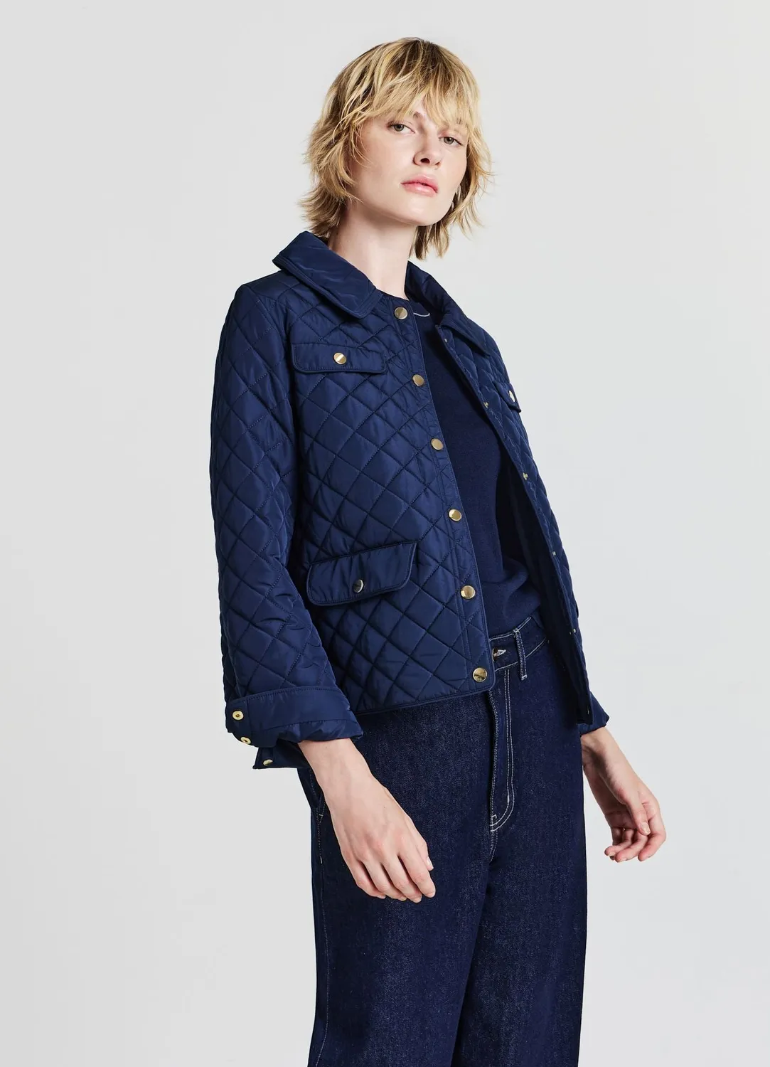 Calliope Veste matelassée femme boutons dorés