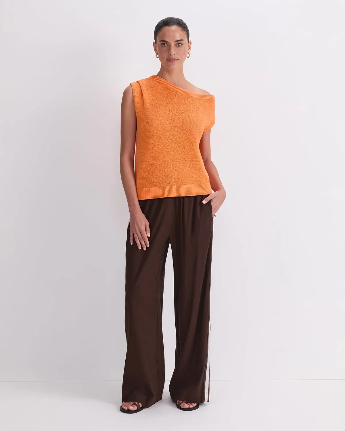 Sportscraft Josie Asymmetric pull coton femme col ouvert
