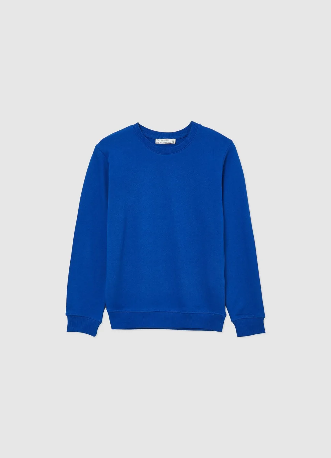 Calliope sweat enfant coton col rond uni