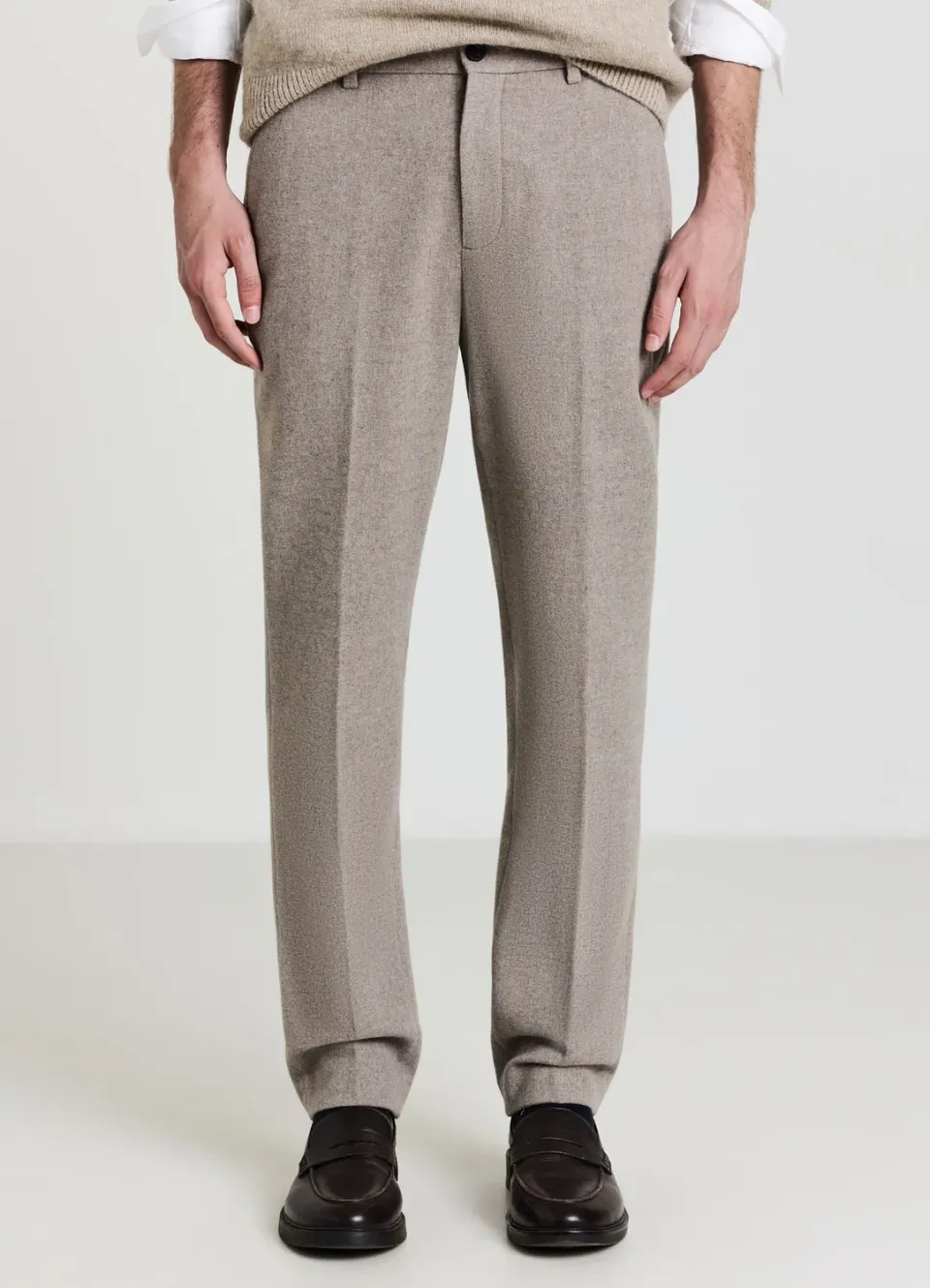Calliope pantalon melange laine homme classique