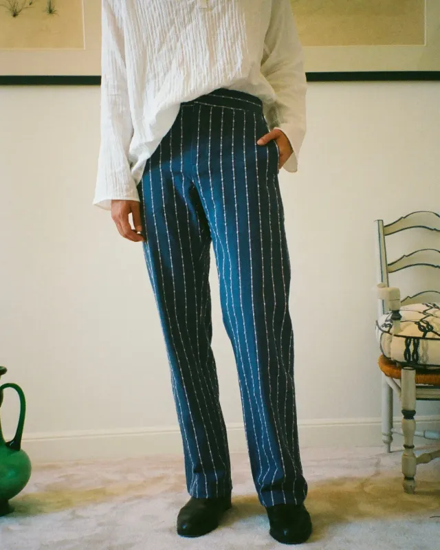 Erevan Capon pantalon tressé blue burg été