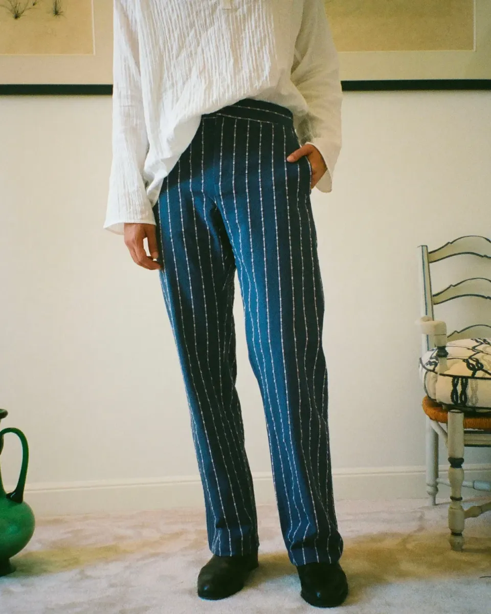Erevan Capon pantalon tressé blue burg été