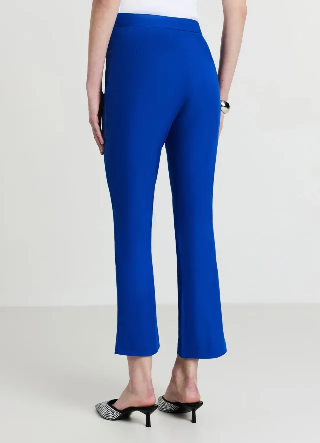 Calliope pantalon cropped flare femme coton rasatello