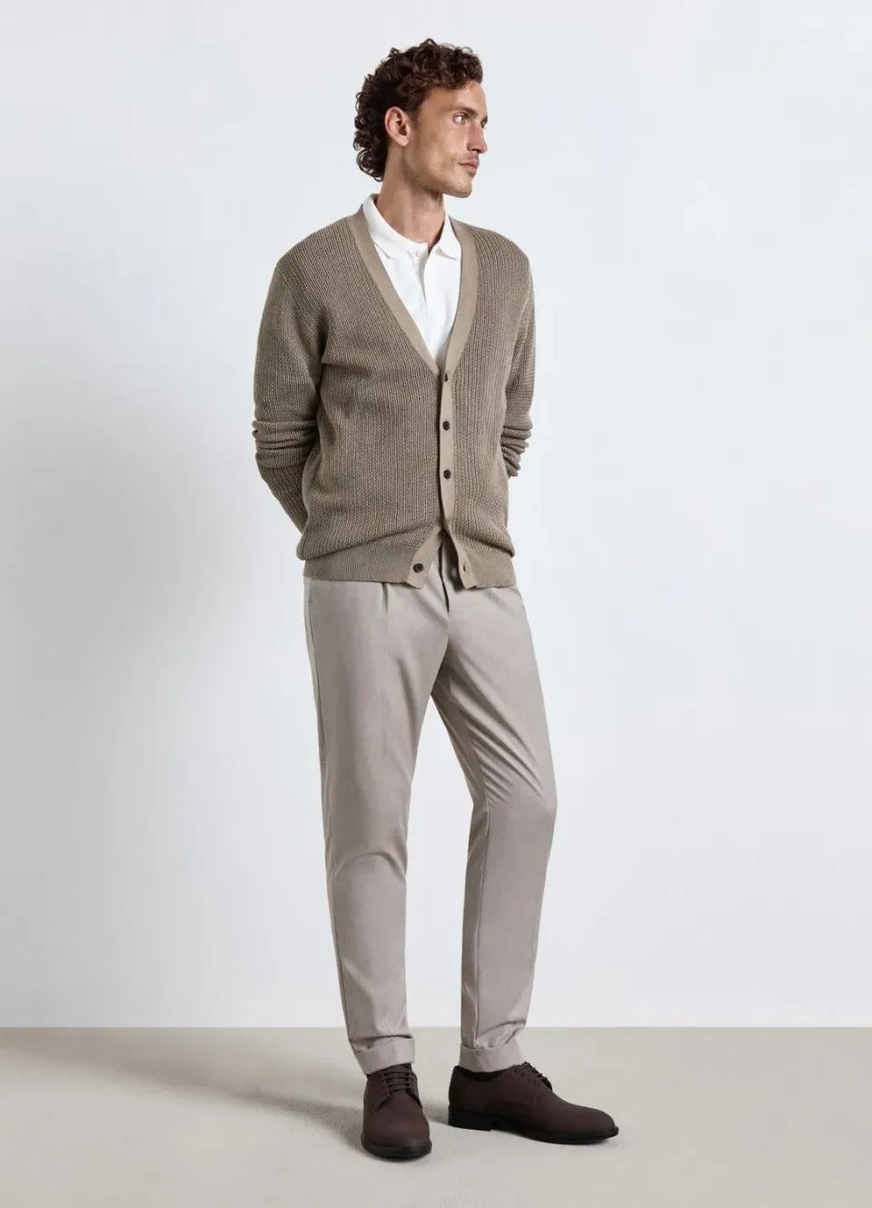 Calliope pantalon slim taille haute homme uni