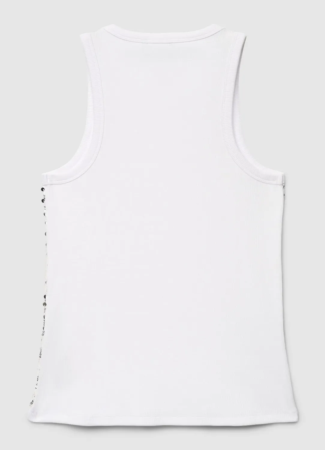 Calliope Top paillettes femme sans manches col rond
