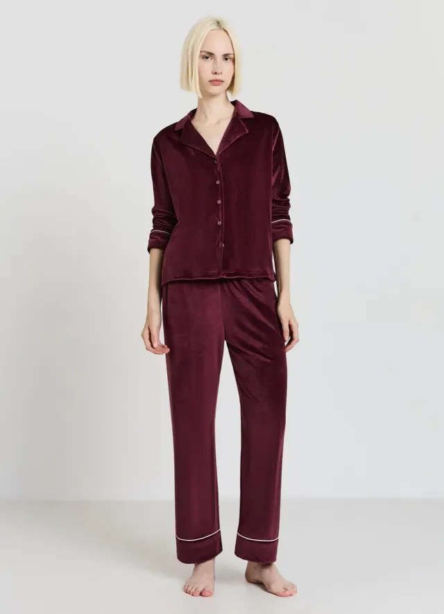 Calliope pantalon pyjama femme piping large