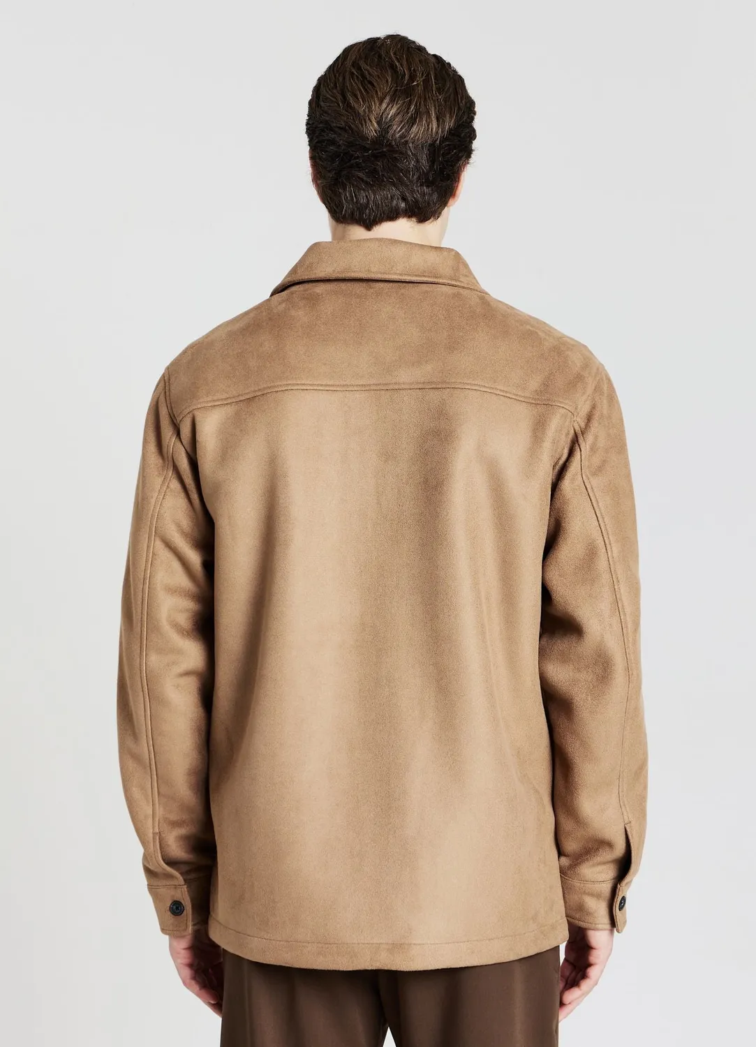 Calliope surchemise suédine boutonnée homme manches longues