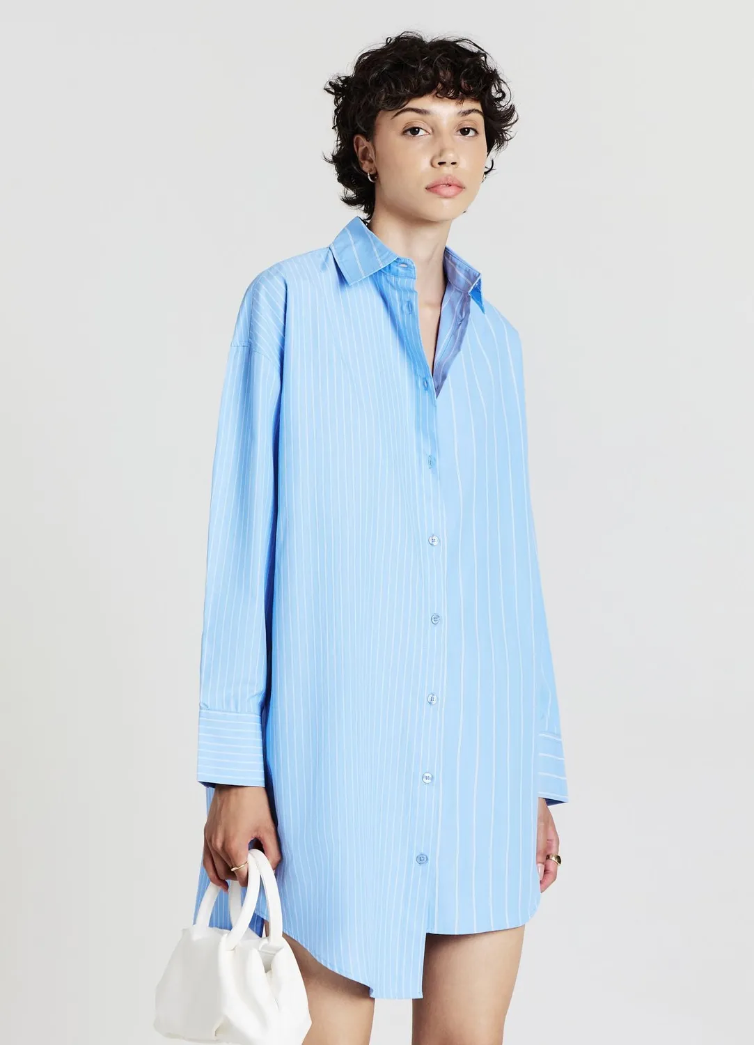 Calliope robe chemise rayée femme manches longues