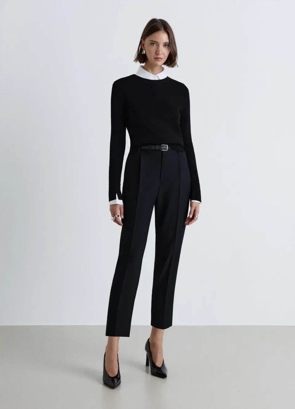 Calliope pantalon pinces droit femme taille élastiquée