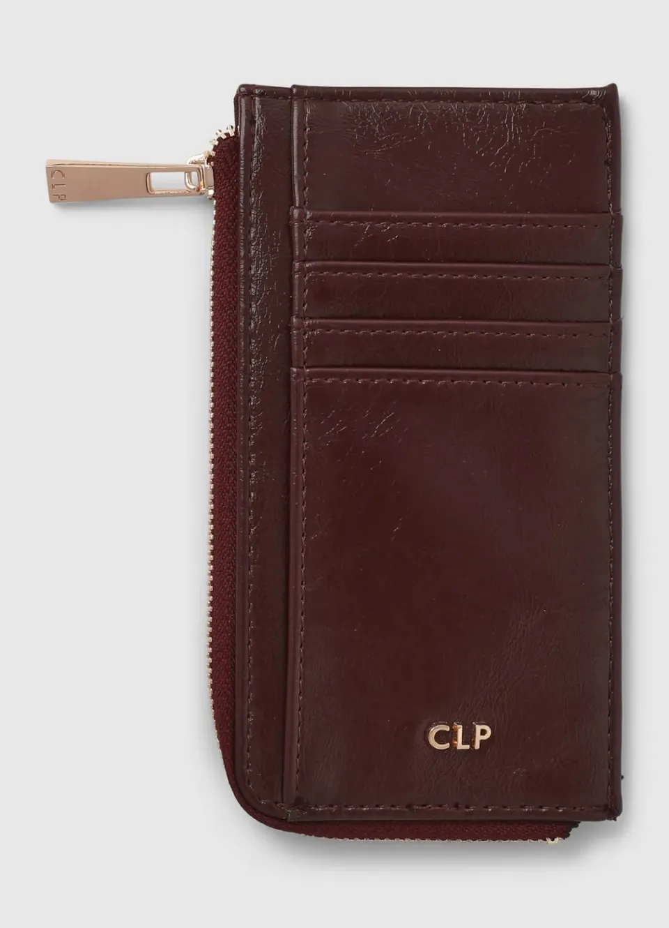 Calliope portacarte femme zip doré compact uni