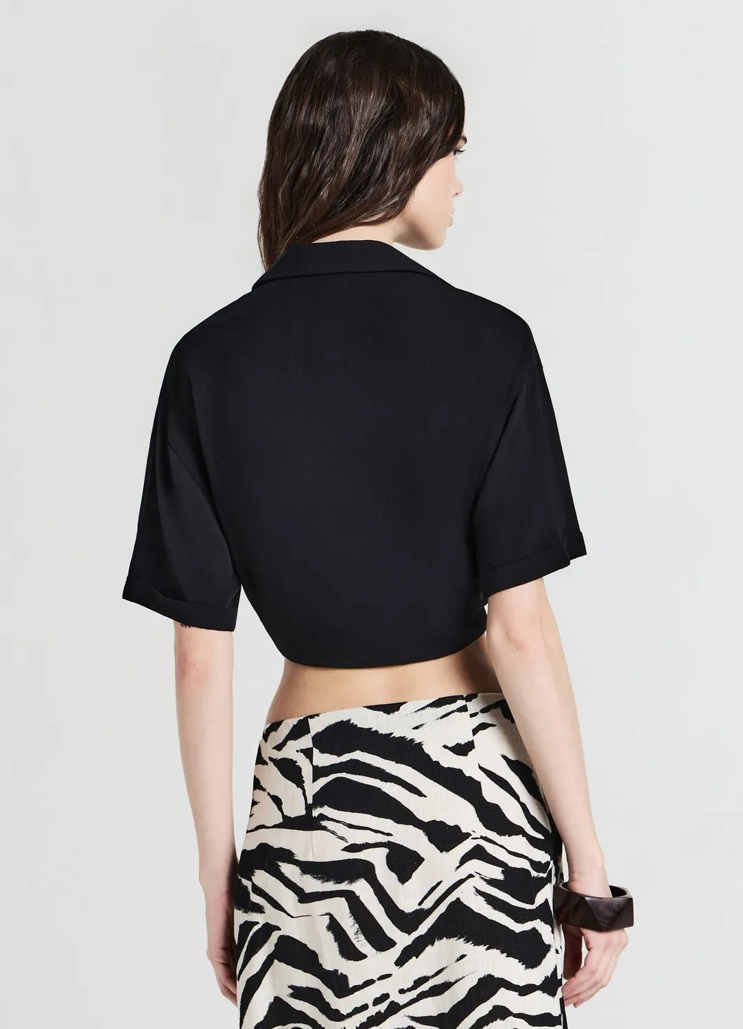 Calliope chemise nouée manches courtes femme