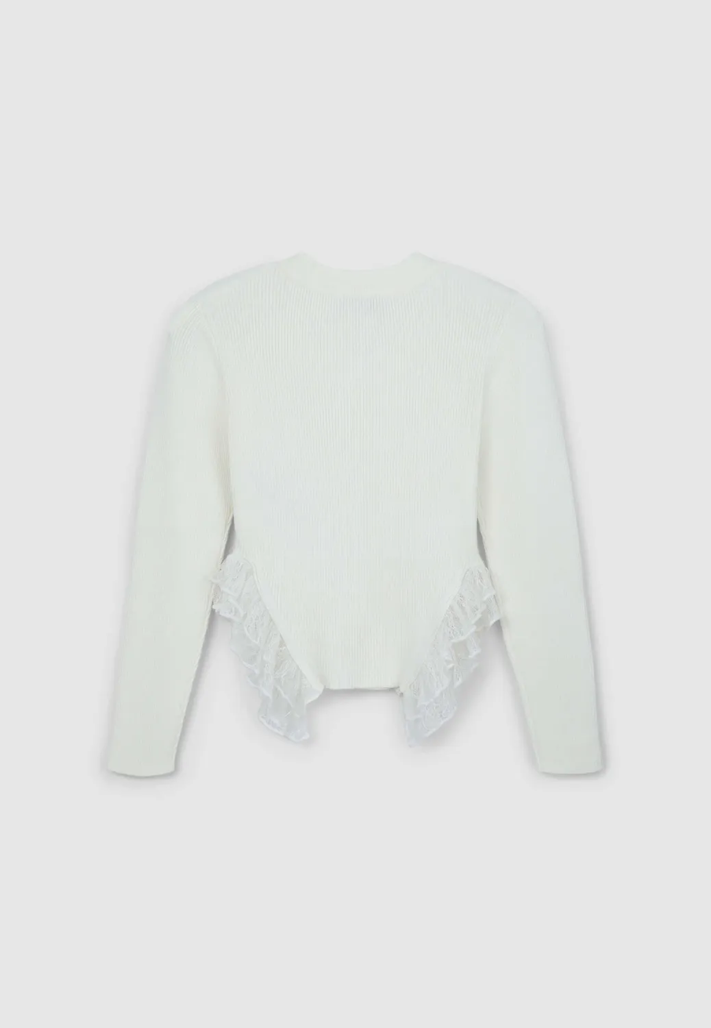 Calliope maille pull femme manches longues dentelle