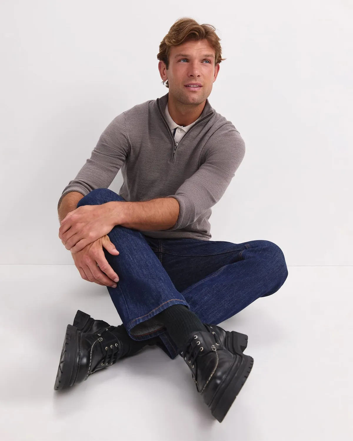 SportsCraft Merino Quarter Zip 208127 pull homme laine