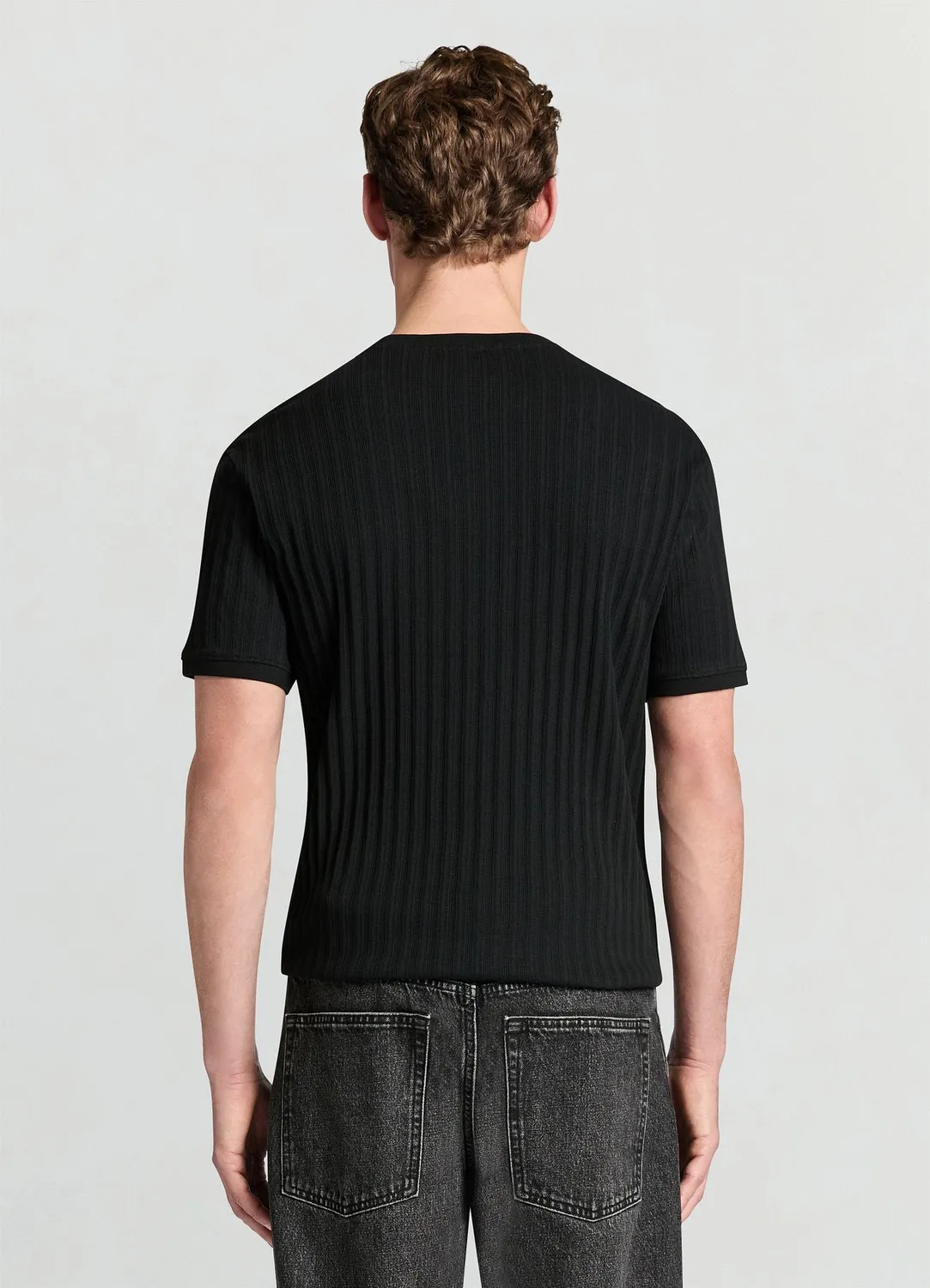 Calliope t-shirt côtelé homme col rond