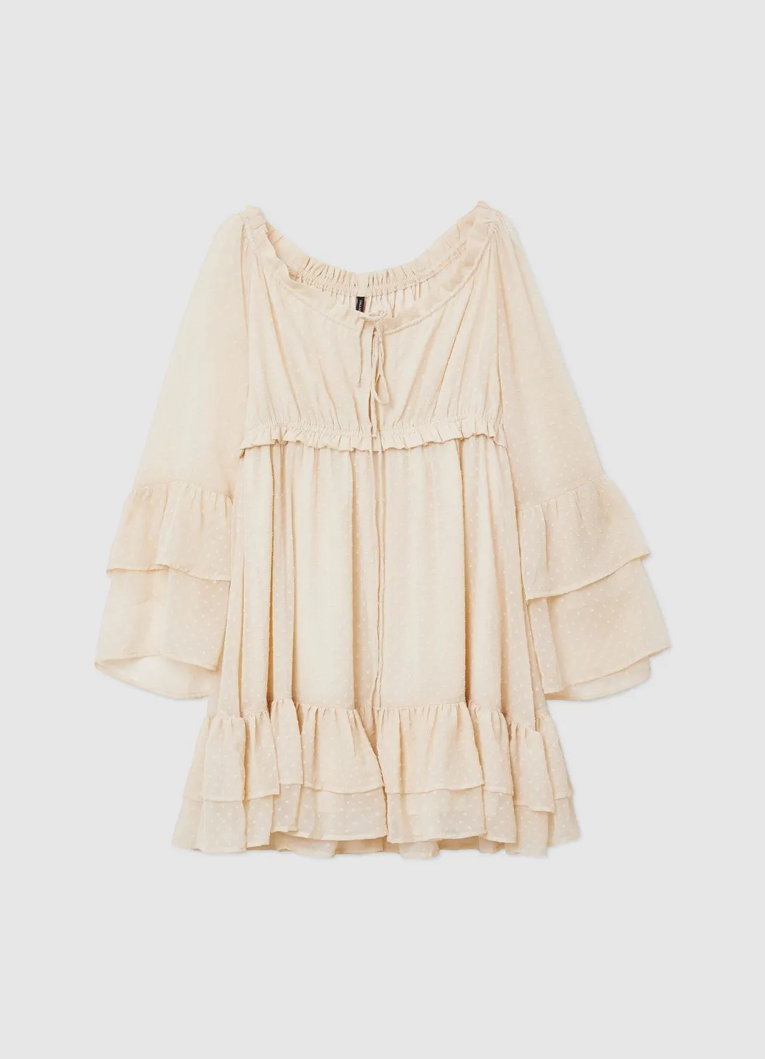 Calliope Robe courte à pois femme volants