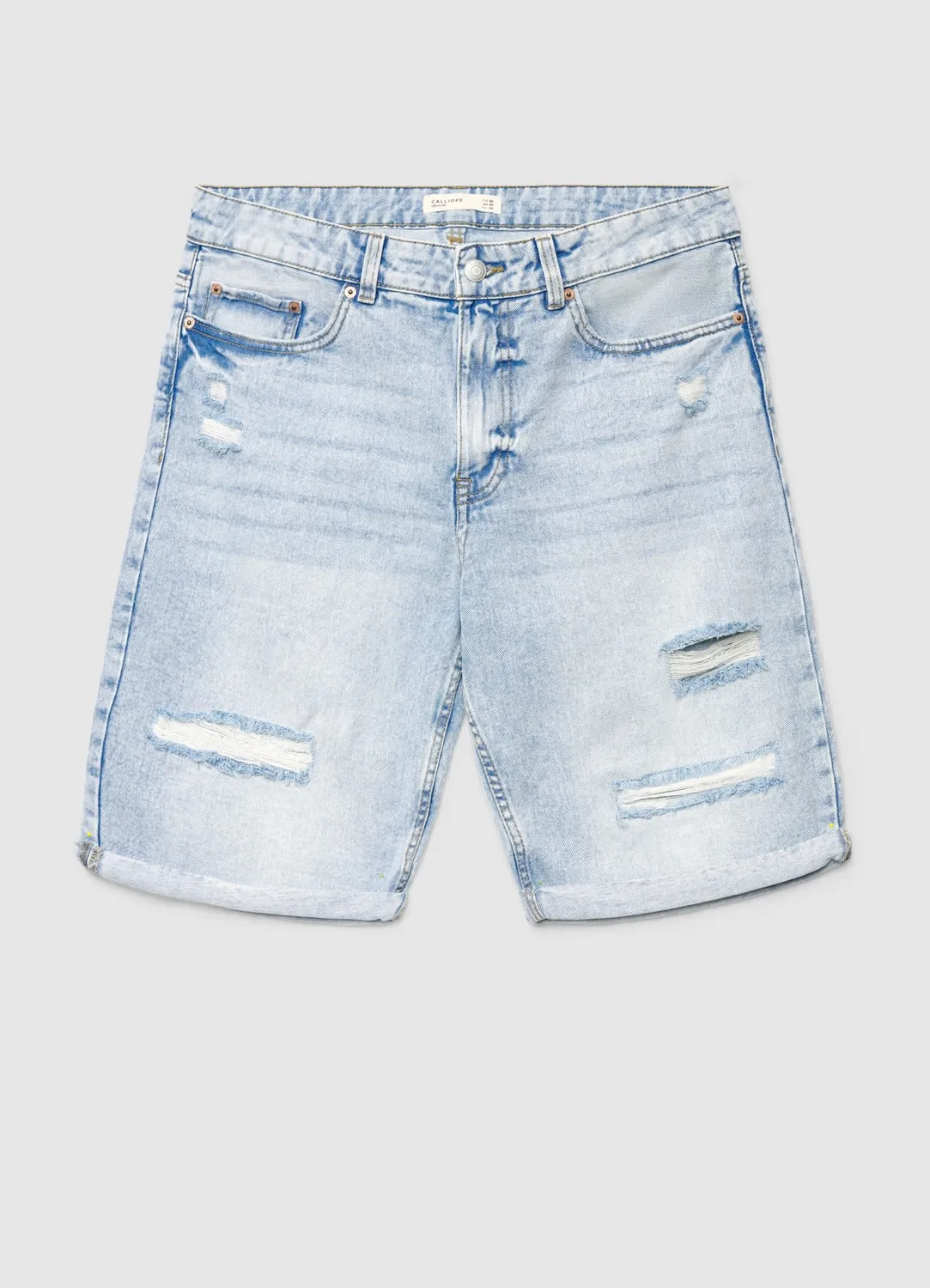 Calliope short denim homme déchiré à revers