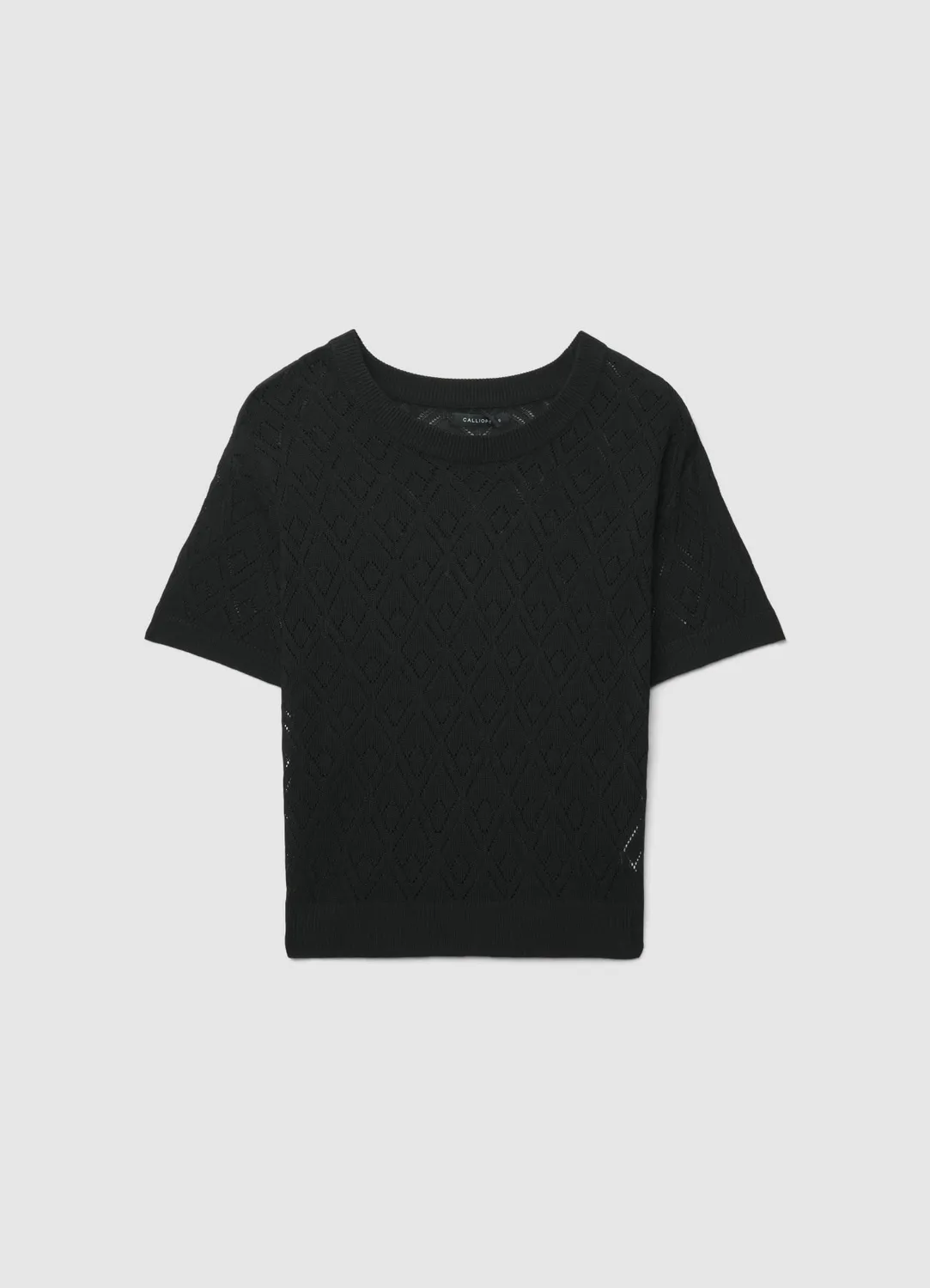 Calliope t-shirt femme ajouré uni col rond