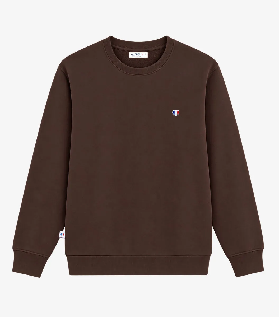 Cocorico Iconique sweat femme marron coton ample