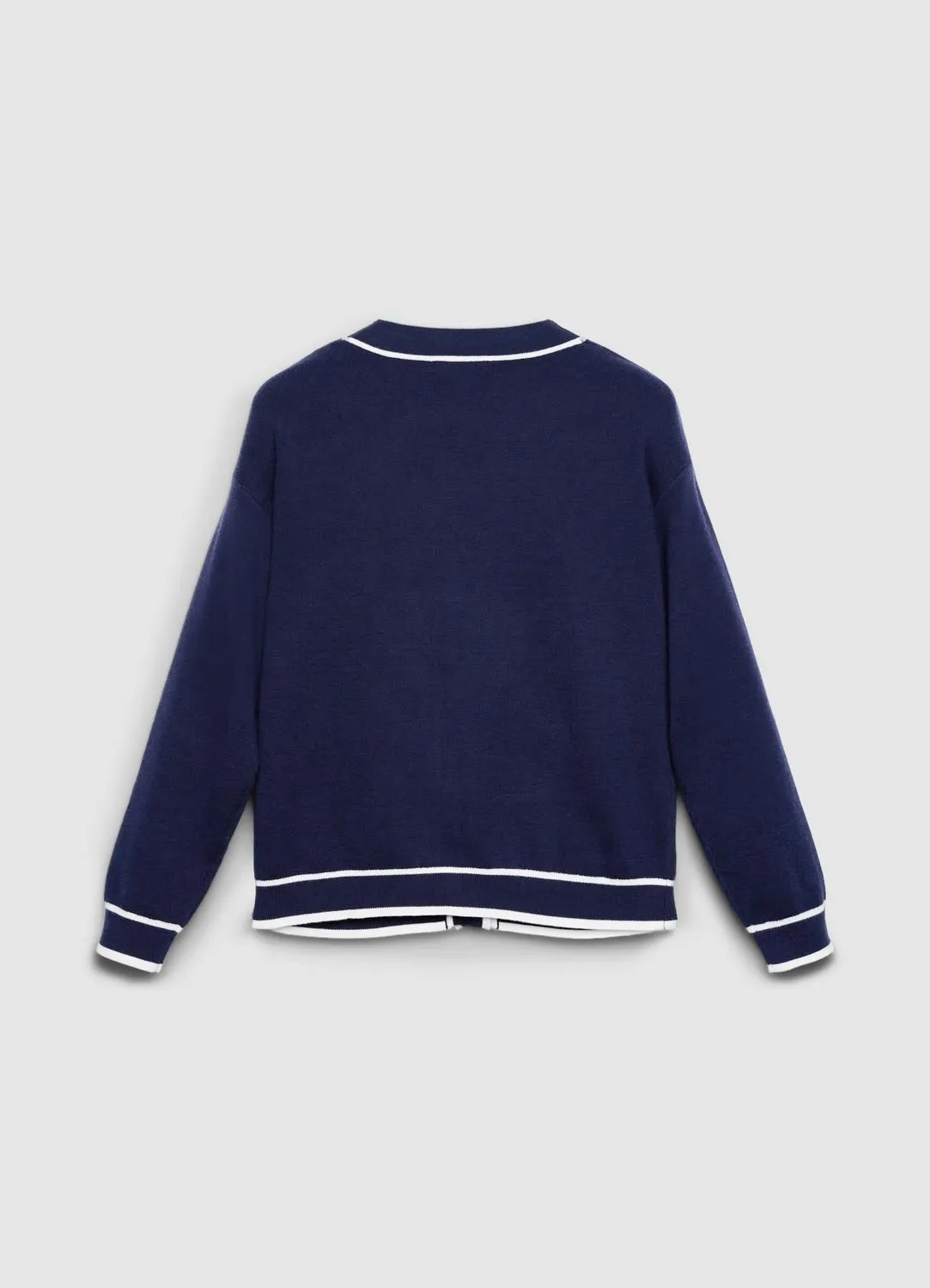 Calliope cardigan col V contrasté femme à boutons
